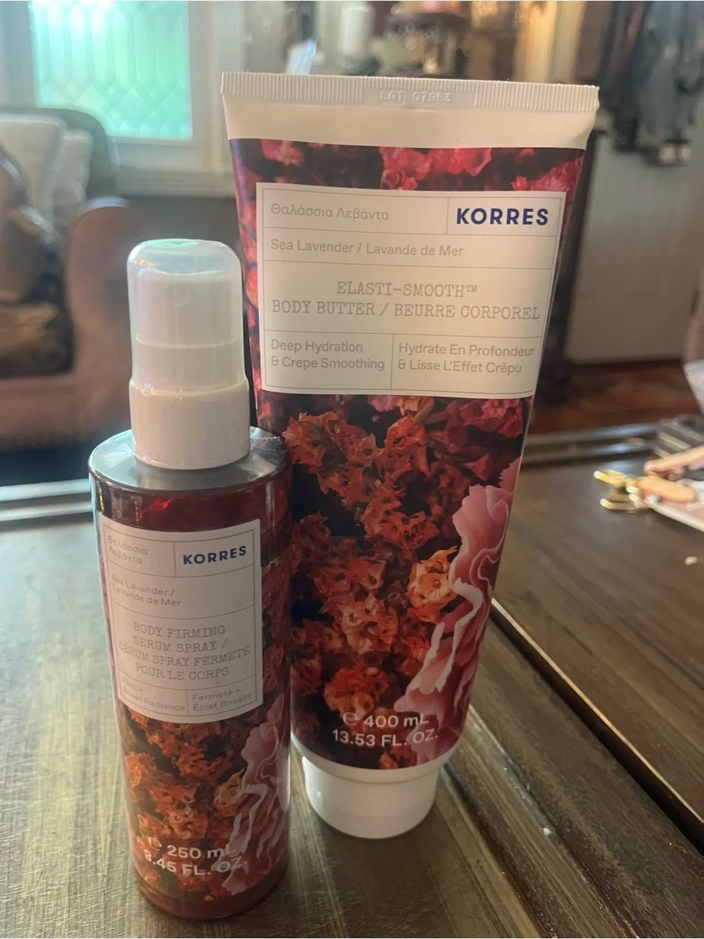 Korres bundle Sea Lavender Body Butter & Firming Spray Duo